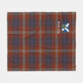 Clan Ainslie Ancient Tartan Pset Fleece Deken (Voorkant (Horizontaal))