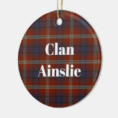 Clan Ainslie Oude Tartan Keramisch Ornament (Links)