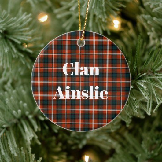 Clan Ainslie Tartan Keramisch Ornament (Boom)