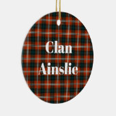 Clan Ainslie Tartan Keramisch Ornament (Rechts)