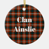 Clan Ainslie Tartan Keramisch Ornament (Voorkant)