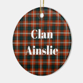 Clan Ainslie Tartan Keramisch Ornament (Links)
