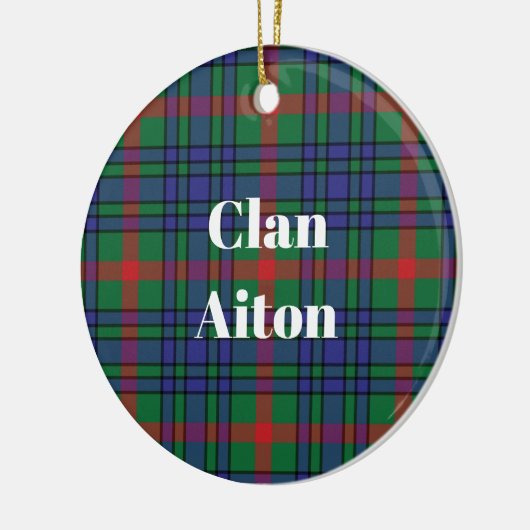 Clan Aiton Ancient Tartan Keramisch Ornament (Links)