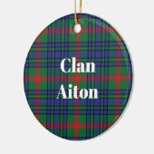 Clan Aiton Oude Tartan Keramisch Ornament (Links)
