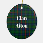 Clan Aiton Tartan Keramisch Ornament (Links)