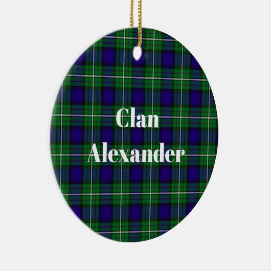 Clan Alexander Tartan Keramisch Ornament (Rechts)