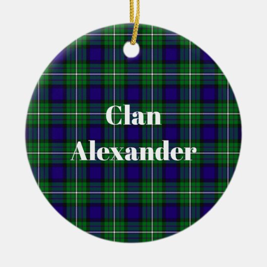 Clan Alexander Tartan Keramisch Ornament (Voorkant)