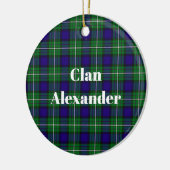 Clan Alexander Tartan Keramisch Ornament (Links)