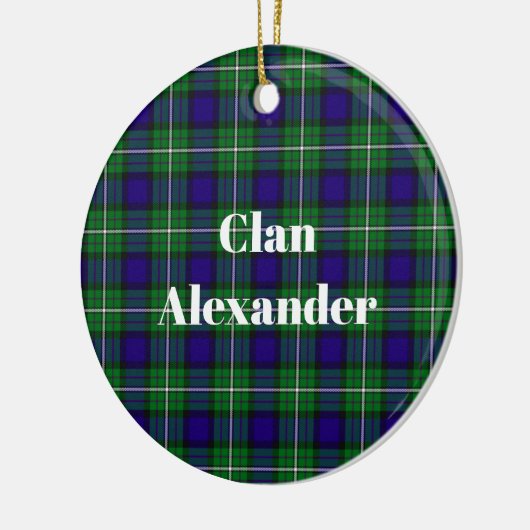 Clan Alexander Tartan Keramisch Ornament (Links)