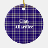 Clan Allardice Tartan Keramisch Ornament (Voorkant)