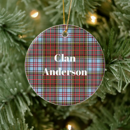 Clan Anderson Ancient Tartan Keramisch Ornament (Boom)