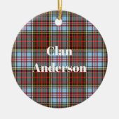 Clan Anderson Ancient Tartan Keramisch Ornament (Voorkant)