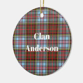 Clan Anderson Ancient Tartan Keramisch Ornament (Links)
