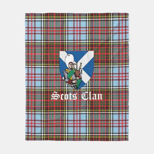Clan Anderson Ancient Tartan Pset Fleece Deken (Voorkant)