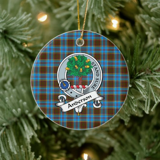 Clan Anderson Badge Tartan Pset Keramisch Ornament (Boom)