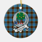 Clan Anderson Badge Tartan Pset Keramisch Ornament (Voorkant)
