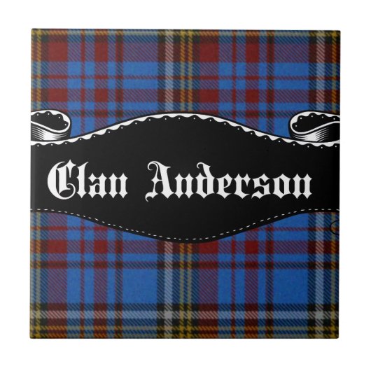 Clan Anderson-banier Tegeltje (Voorkant)