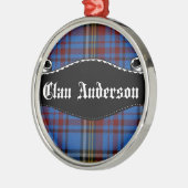 Clan Anderson Banner Metalen Ornament (Links)