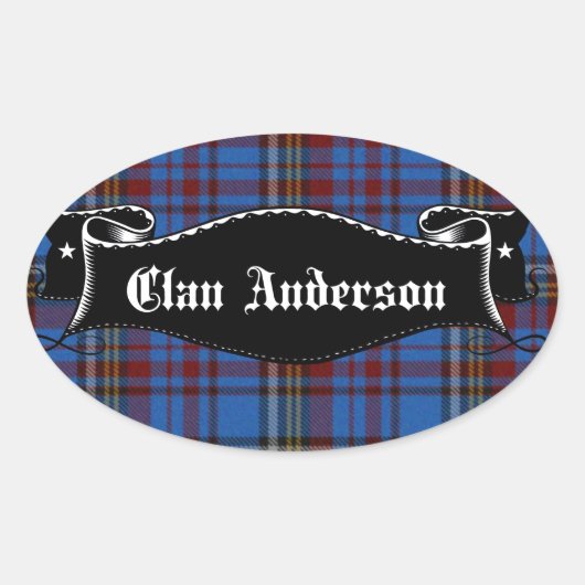 Clan Anderson Banner Ovale Sticker (Voorkant)