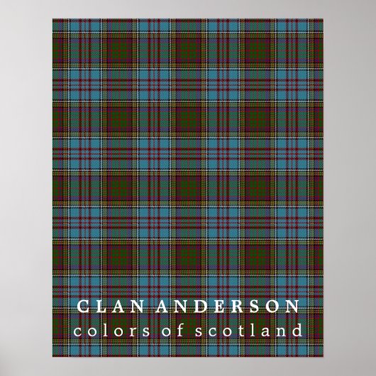 Clan Anderson Colors of Scotland Tartan Poster (Voorkant)