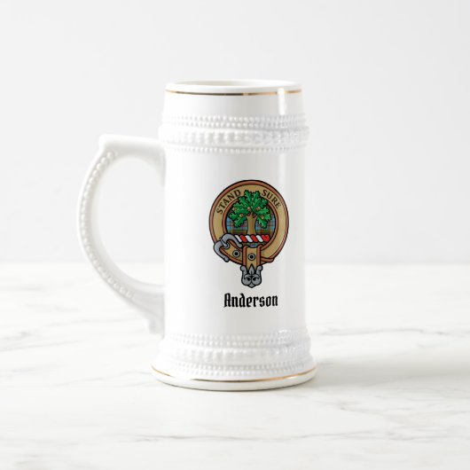 Clan Anderson Crest Beer Stein Bierpul (Links)