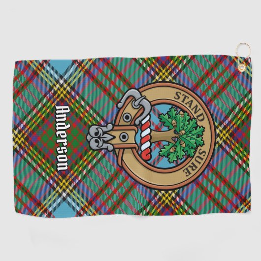 Clan Anderson Crest Golf Towel Golfhanddoek (Horizontaal)