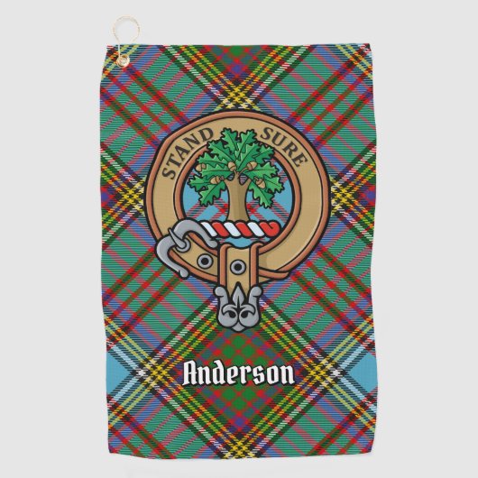 Clan Anderson Crest Golf Towel Golfhanddoek (Voorkant)