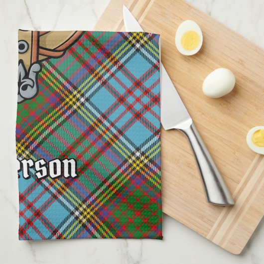 Clan Anderson Crest Kitchen Towel Theedoek (Quarter Fold)