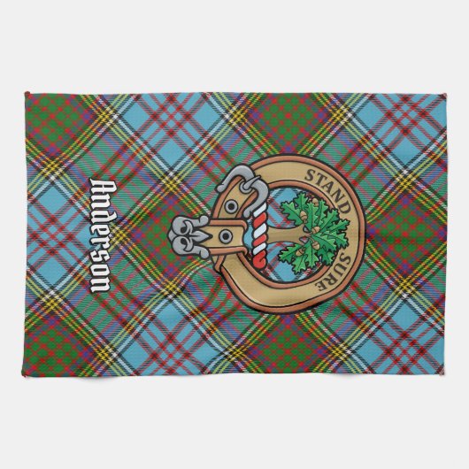 Clan Anderson Crest Kitchen Towel Theedoek (Horizontaal)