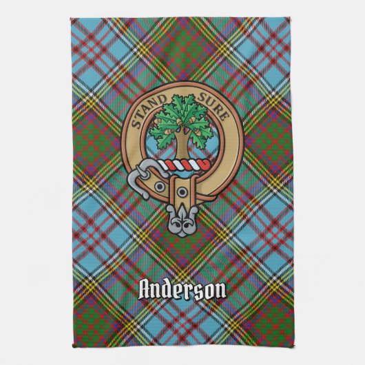 Clan Anderson Crest Kitchen Towel Theedoek (Verticaal)