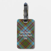 Clan Anderson Crest over Tartan Bagagelabel (Achterkant verticaal)