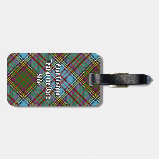 Clan Anderson Crest over Tartan Bagagelabel (Achterkant horizontaal)