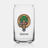 Clan Anderson Crest over Tartan Blikvorm Glas (Voorkant)