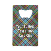 Clan Anderson Crest over Tartan Creditkaart Flessenopener (Achterkant)