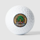 Clan Anderson Crest over Tartan Golfballen (Voorkant)