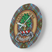 Clan Anderson Crest over Tartan Grote Klok (Hoek)