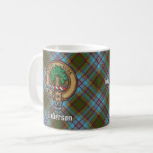 Clan Anderson Crest over Tartan Koffiemok (Voorkant links)