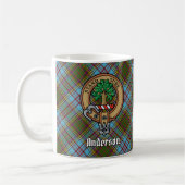 Clan Anderson Crest over Tartan Koffiemok (Links)