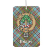 Clan Anderson Crest over Tartan Luchtverfrisser (Voorkant)