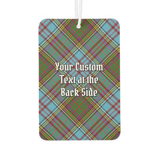 Clan Anderson Crest over Tartan Luchtverfrisser (Achterkant)