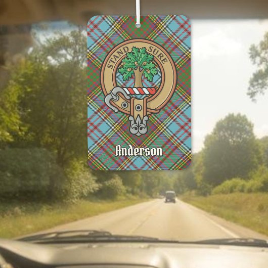 Clan Anderson Crest over Tartan Luchtverfrisser