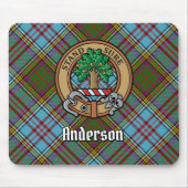 Clan Anderson Crest over Tartan Muismat (Voorkant)