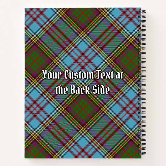 Clan Anderson Crest over Tartan Notitieboek (Achterkant)