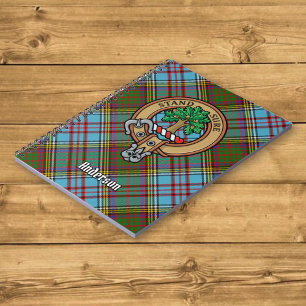 Clan Anderson Crest over Tartan Notitieboek