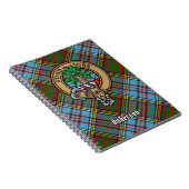 Clan Anderson Crest over Tartan Notitieboek (Rechterzijde)
