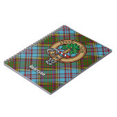 Clan Anderson Crest over Tartan Notitieboek (Linkerzijde)