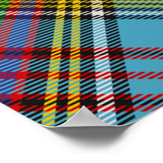 Clan Anderson Crest over Tartan Poster (Hoek)