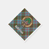 Clan Anderson Crest over Tartan Servet (Hoek)