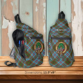 Clan Anderson Crest over Tartan Sling Bag