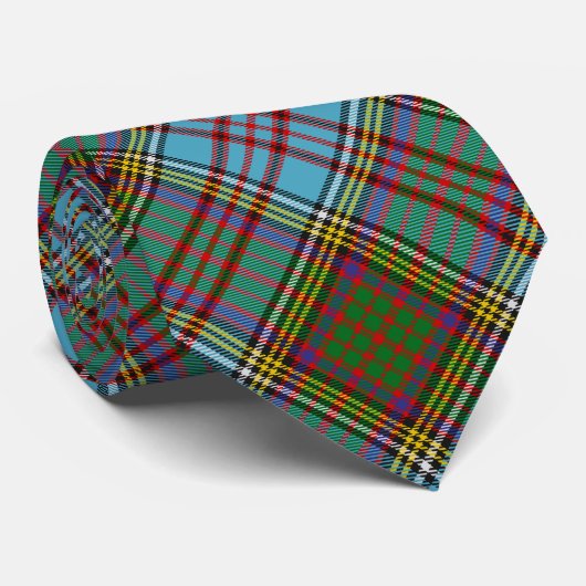 Clan Anderson Crest over Tartan Stropdas (Opgerold)
